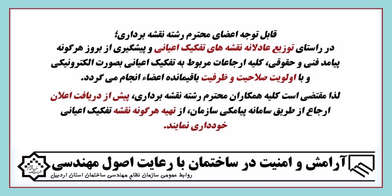 ارجاع نقشه های تفکیک بصورت اولویت بندی