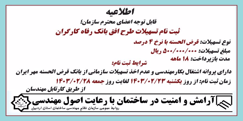 ثبت نام تسهیلات طرح افق بانک رفاه کارگران